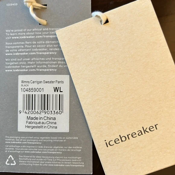 Icebreaker Wool merino Carrigan thick warm sweater jogger Leggings lounge flaw - Picture 6 of 6